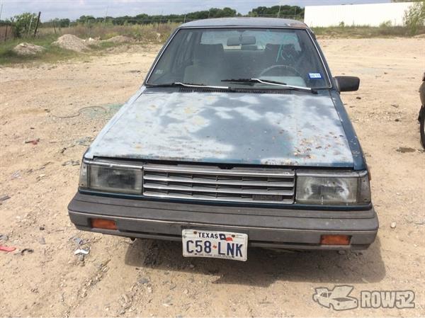 row52 1986 nissan sentra at pick n pull dallas west jn1pb11s7gu684887 row52 1986 nissan sentra at pick n